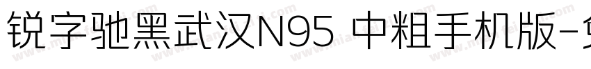 锐字驰黑武汉N95 中粗手机版字体转换